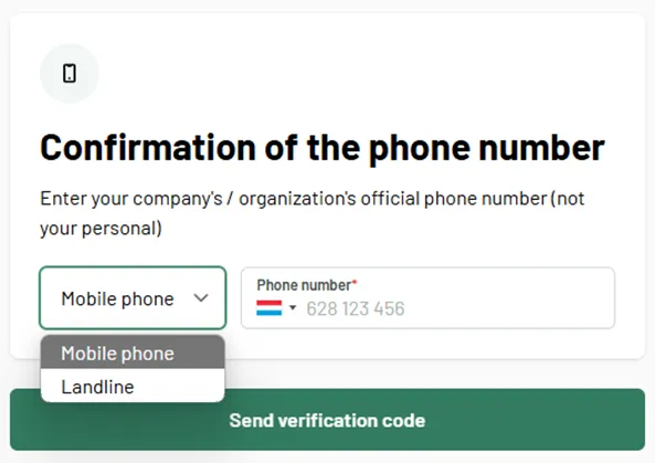 step 10 - send verification code