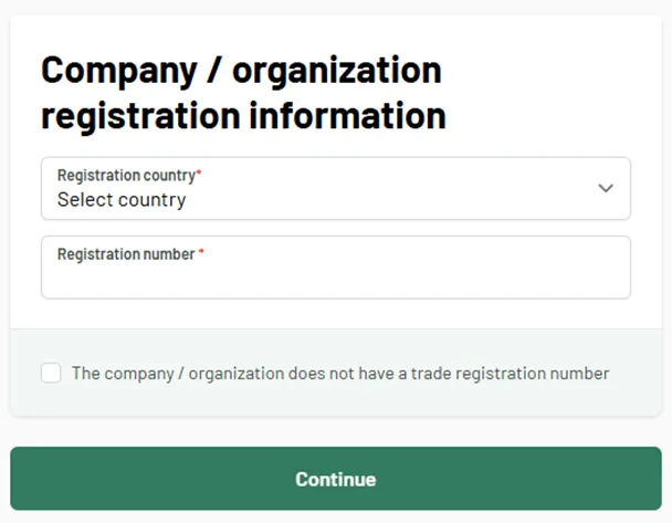 step 6 - company registration information