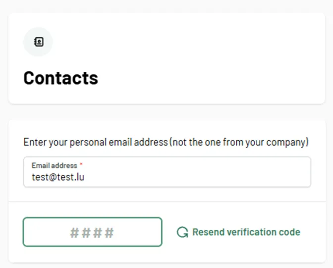 step 10b - email: enter verification code