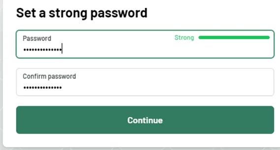 step 15 - set a strong password